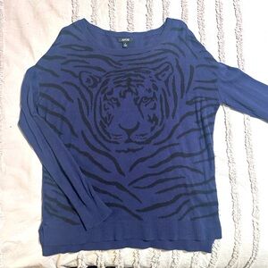 Royal Blue Tiger sweater